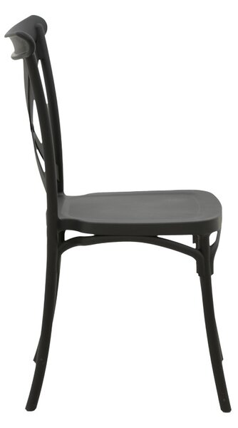Set mobilier dining 3 piese Mercon Crossie, Antracit, 60x60x75 cm
