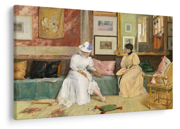 Kép - William Merritt Chase, A Friendly Call, reprodukciók (90x60 cm)