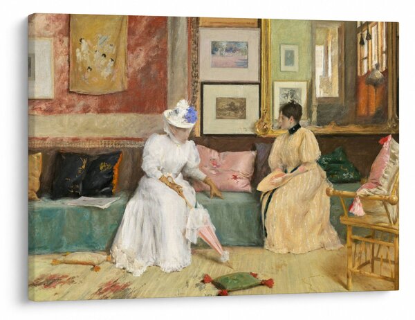 Kép - William Merritt Chase, A Friendly Call, reprodukciók (70x50 cm)