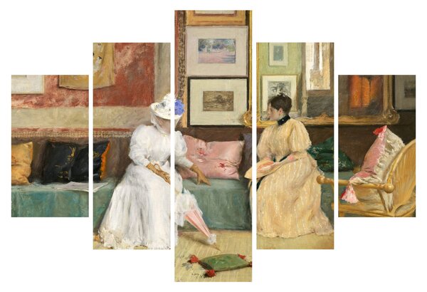 Kép - William Merritt Chase, A Friendly Call, reprodukciók (150x105 cm)