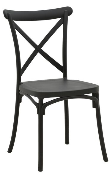 Set mobilier dining 3 piese Mercon Crossie, Antracit, 60x60x75 cm