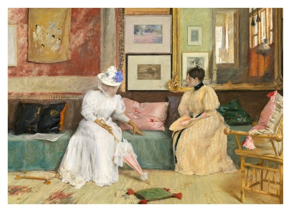 Kép - William Merritt Chase, A Friendly Call, reprodukciók (70x50 cm)