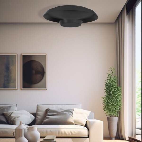 Toolight Szerszámlámpa, LED mennyezeti lámpa 40cm, 14W, APP1461, fekete, OSW-04189