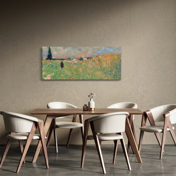 Kép - Georges Seurat, A Summer Landscape, reprodukciók (120x50 cm)