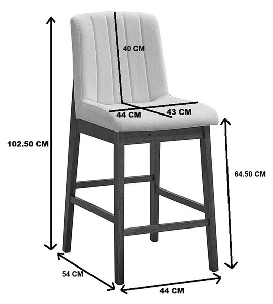 Scaun de bar Dalby, Bej, 50x45x102.5 cm