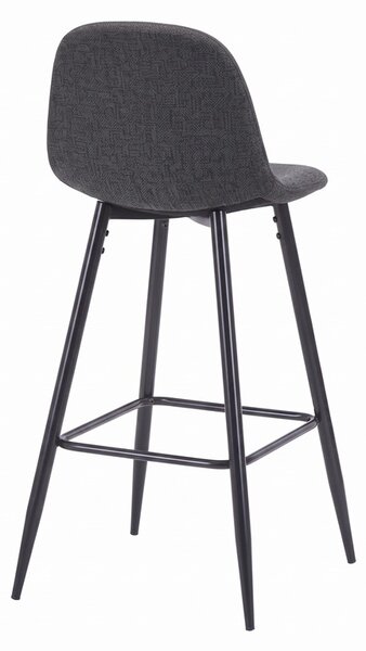 Scaun de bar Bella, Gri inchis, 41.5x49x108 cm