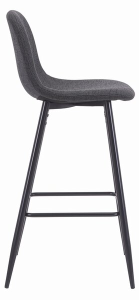 Scaun de bar Bella, Gri inchis, 41.5x49x108 cm