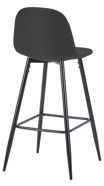 Scaun tip bar Bella, Negru, 41.5x49x98 cm