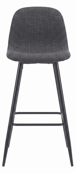 Scaun de bar Bella, Gri inchis, 41.5x49x108 cm