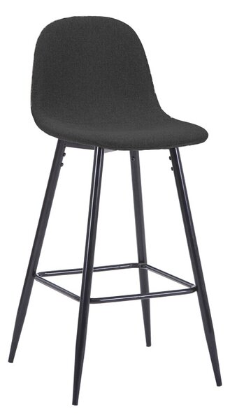 Scaun tip bar Bella, Negru, 41.5x49x98 cm