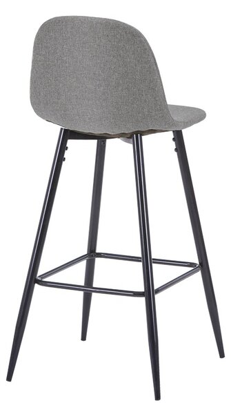 Scaun de bar Bella, Gri, 41.5x49x98 cm