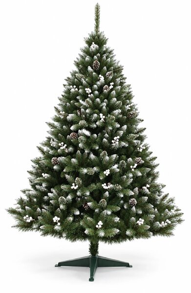 JAKS Karácsonyfa hegyi fenyő fehér bogyókkal 150 cm