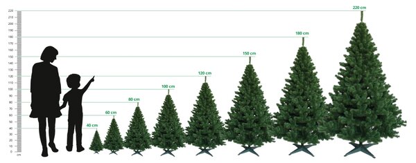JAKS Karácsonyfa hegyi fenyő fehér bogyókkal 150 cm