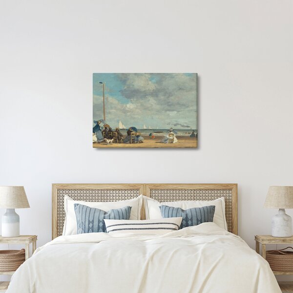 Kép - Eugène Boudin, Beach at Trouville, reprodukciók (70x50 cm)