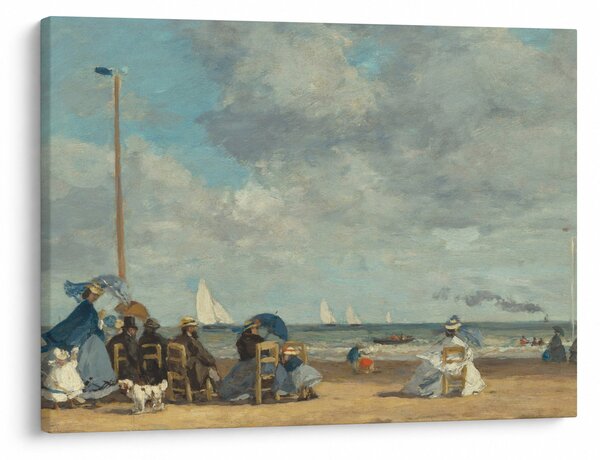 Kép - Eugène Boudin, Beach at Trouville, reprodukciók (70x50 cm)