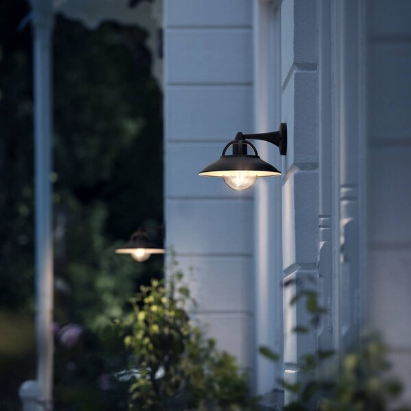 Philips myGarden Cormorant kültéri fali lámpa, Fekete, Alumínium, Modern