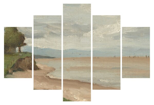 Kép - Jean-Baptiste-Camille Corot, Beach Near Etretat, reprodukciók (150x105 cm)