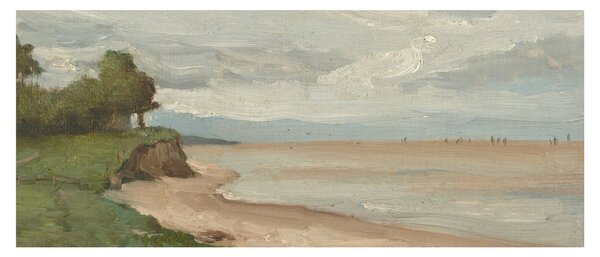 Kép - Jean-Baptiste-Camille Corot, Beach Near Etretat, reprodukciók (120x50 cm)