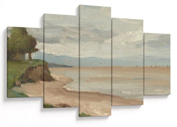 Kép - Jean-Baptiste-Camille Corot, Beach Near Etretat, reprodukciók (150x105 cm)