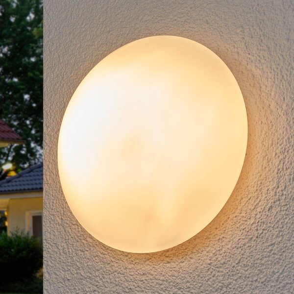 Searchlight Tokyo üveg kültéri fali lámpa 28 cm IP44, dimmelhető, Fehér / opál, Üveg, Modern