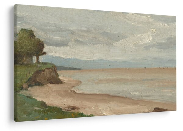 Kép - Jean-Baptiste-Camille Corot, Beach Near Etretat, reprodukciók (90x60 cm)