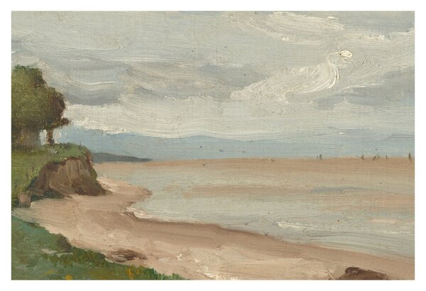 Kép - Jean-Baptiste-Camille Corot, Beach Near Etretat, reprodukciók (90x60 cm)