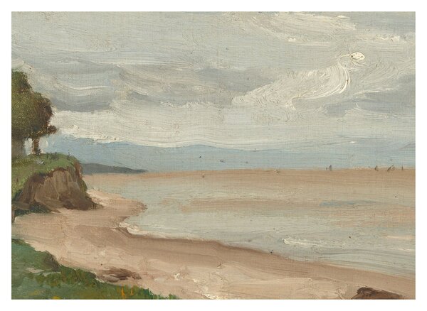 Kép - Jean-Baptiste-Camille Corot, Beach Near Etretat, reprodukciók (70x50 cm)