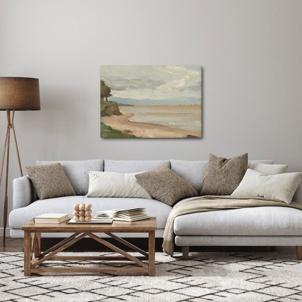 Kép - Jean-Baptiste-Camille Corot, Beach Near Etretat, reprodukciók (70x50 cm)