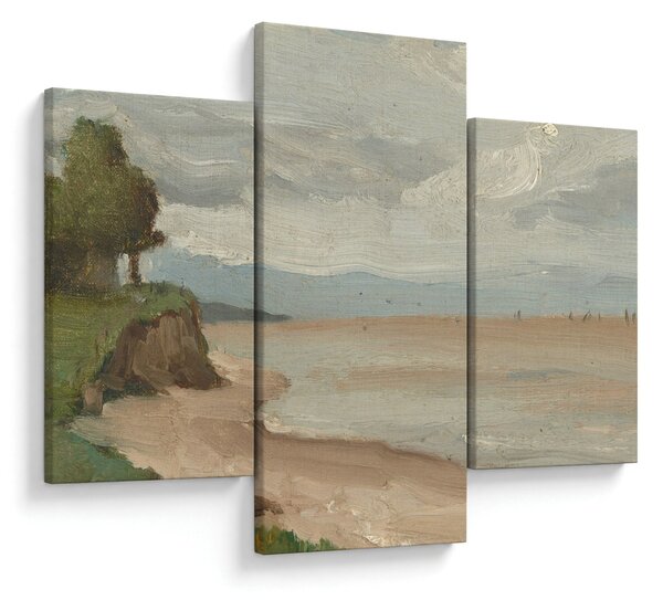 Kép - Jean-Baptiste-Camille Corot, Beach Near Etretat, reprodukciók (90x60 cm)