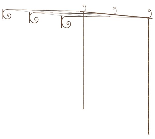 Antik barna vas kerti pergola 3 x 3 x 2,5 m