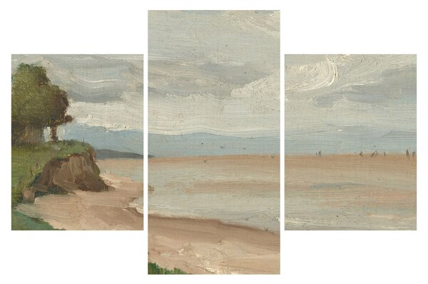 Kép - Jean-Baptiste-Camille Corot, Beach Near Etretat, reprodukciók (90x60 cm)