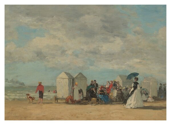 Kép - Eugène Boudin, Beach Scene, reprodukciók (70x50 cm)
