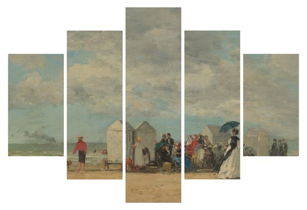 Kép - Eugène Boudin, Beach Scene, reprodukciók (150x105 cm)