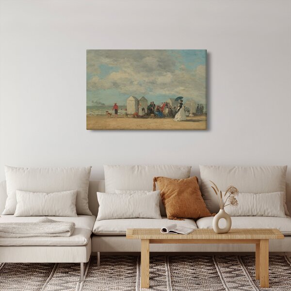 Kép - Eugène Boudin, Beach Scene, reprodukciók (90x60 cm)