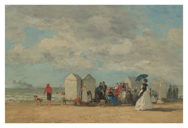 Kép - Eugène Boudin, Beach Scene, reprodukciók (90x60 cm)