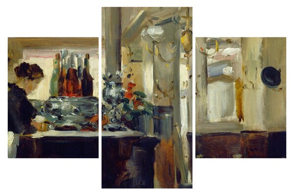 Kép - Style of Edouard Manet, Bon Bock Cafe, reprodukciók (90x60 cm)