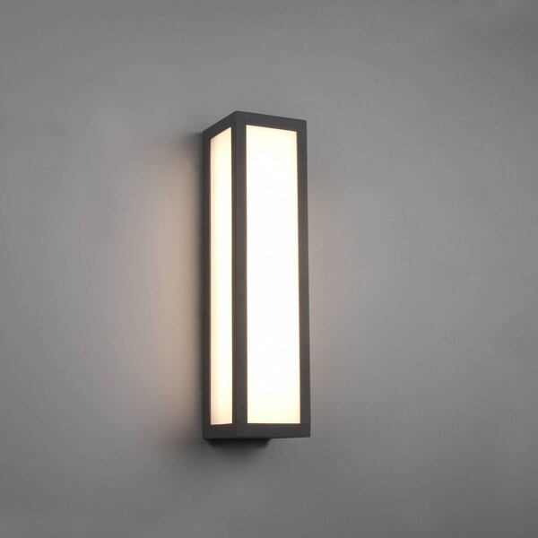Trio Lighting LED kültéri fali lámpa Fuerte, antracit, alumínium, IP54, Fekete, Alumínium, Modern