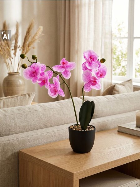 Sinsay - Mesterséges dekoratív orchidea cserépben - levendula