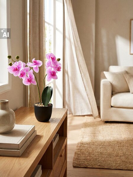 Sinsay - Mesterséges dekoratív orchidea cserépben - levendula