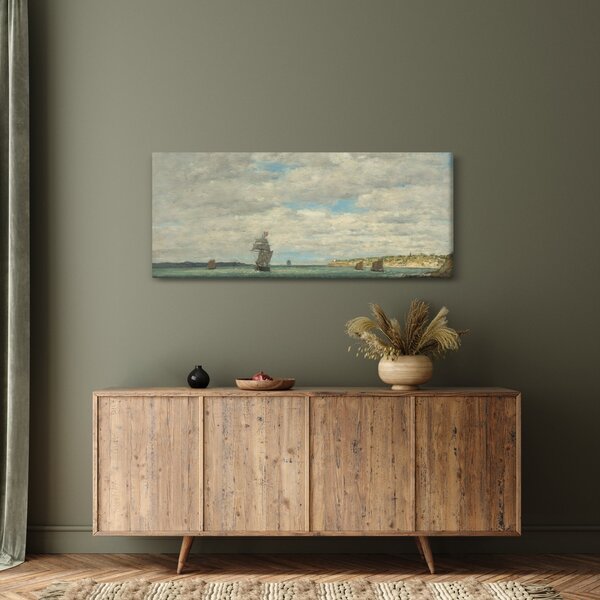 Kép - Eugène Boudin, Coast of Brittany, reprodukciók (120x50 cm)