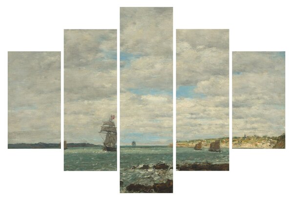 Kép - Eugène Boudin, Coast of Brittany, reprodukciók (150x105 cm)