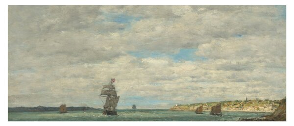 Kép - Eugène Boudin, Coast of Brittany, reprodukciók (120x50 cm)