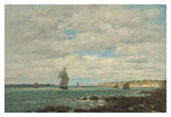 Kép - Eugène Boudin, Coast of Brittany, reprodukciók (90x60 cm)