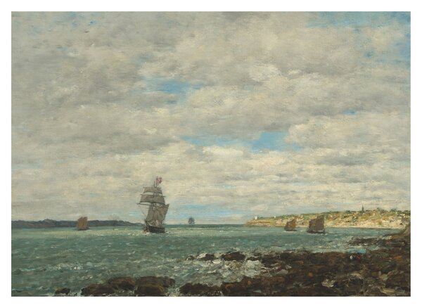 Kép - Eugène Boudin, Coast of Brittany, reprodukciók (70x50 cm)