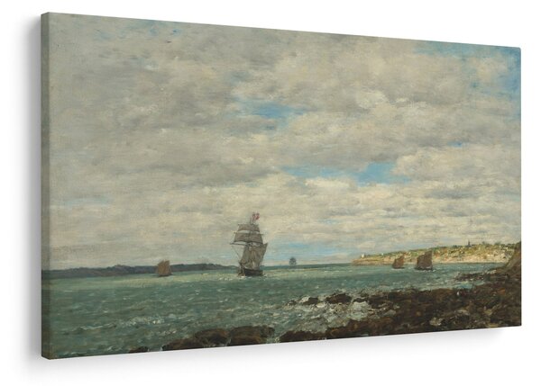 Kép - Eugène Boudin, Coast of Brittany, reprodukciók (90x60 cm)