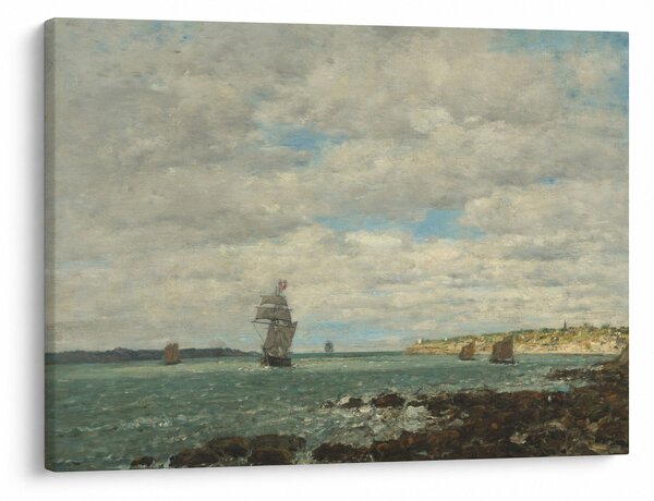 Kép - Eugène Boudin, Coast of Brittany, reprodukciók (70x50 cm)