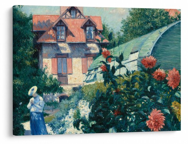Kép - Gustave Caillebotte, Dahlias, Garden at Petit Gennevilliers, reprodukciók (70x50 cm)