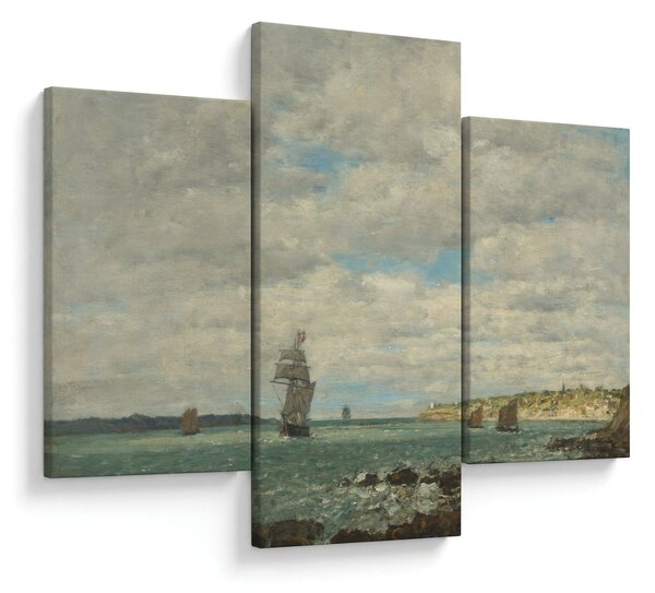 Kép - Eugène Boudin, Coast of Brittany, reprodukciók (90x60 cm)