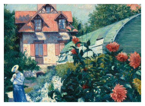 Kép - Gustave Caillebotte, Dahlias, Garden at Petit Gennevilliers, reprodukciók (70x50 cm)