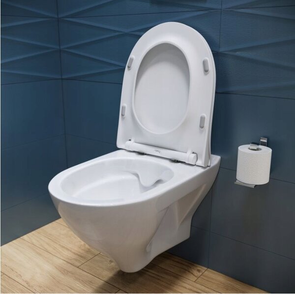 Cersanit Mille CleanOn, függő WC csésze ülőke nélkül, fehér, K675-008